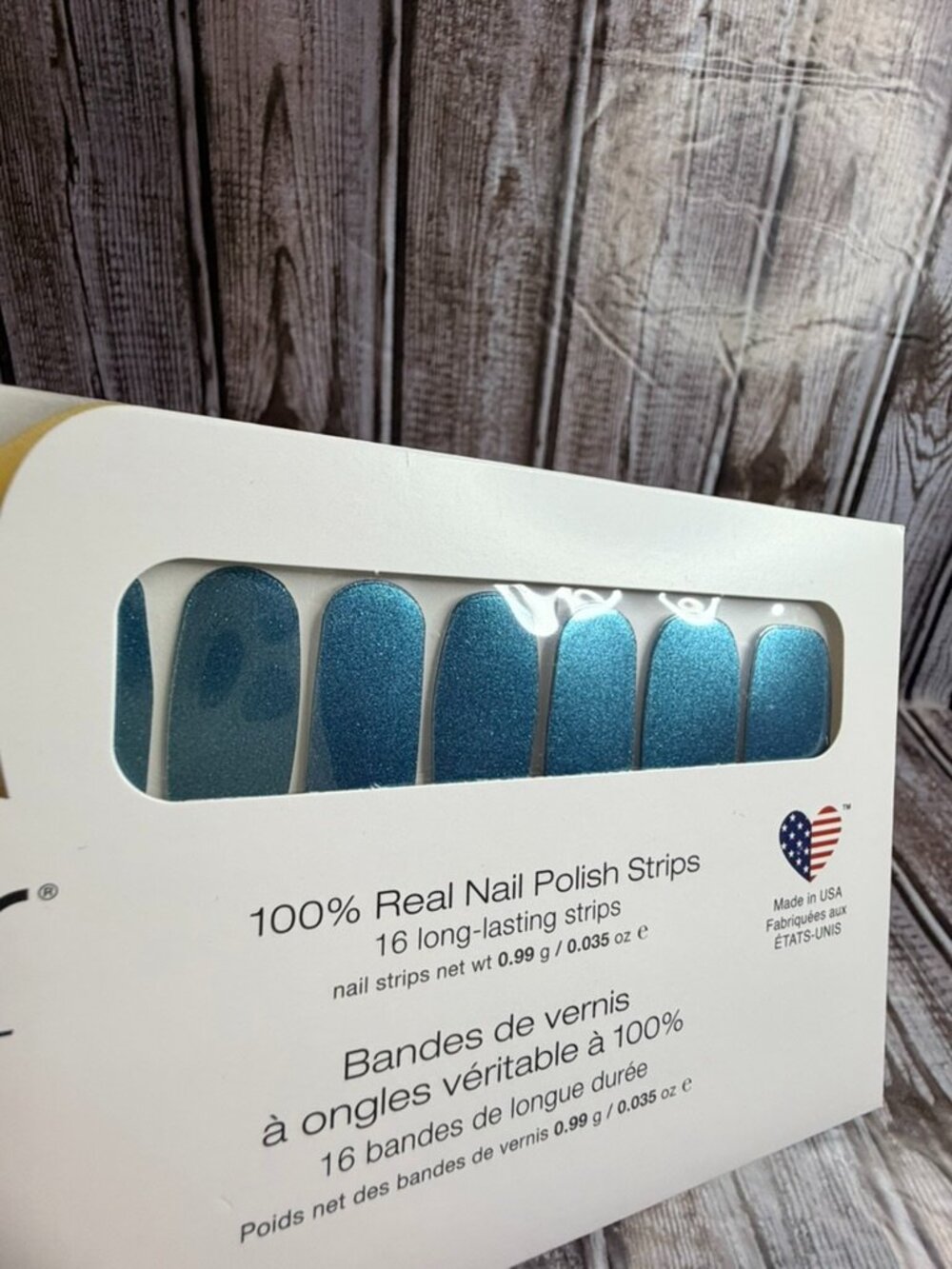 Space Case Color Street Nail Polish Strips Blue Shimmer Nail Polish